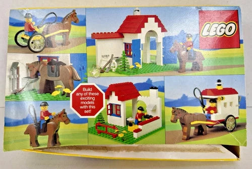 LEGO 6355 Town Derby Trotter New Sealed Bags Retired Open Box City Horse Farm.