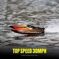 2.4Ghz Mini Remote Control Boat For Water Pool Lake Water Toy 2-Batteries Orange