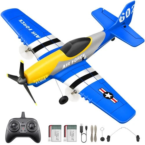 3 Channel Plane P-51D Mustang, Remote Control Airplane Ready to Fly, 2.4GHz