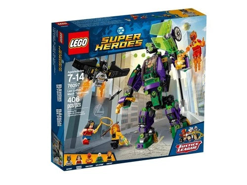 MEOW 76097 Lex Luthor Mech Takedown 100% Complete All 5 Minifigures DC Retired