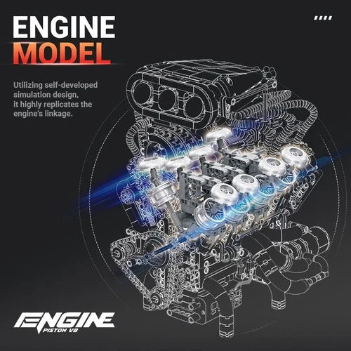 Dodge Charger R/T V8 Roots Supercharger Engine Motor That Run Building Kits STEM