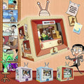 4 IN 1 Mr.Bean House Building Blocks Creative Anime Apartment Model Bricks