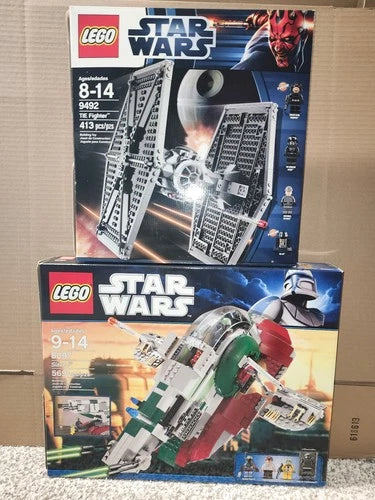 Lego 8097 & 9492 - Slave l & TIE Fighter. Both USED 100% Complete w/Box