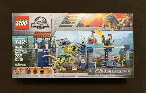 LEGO Jurassic World Dilophosaurus Outpost Attack 75931 Park Retired NEW