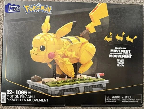 Mega Pokémon Building Toys Set Motion Pikachu with 1092 Pieces Running Movement