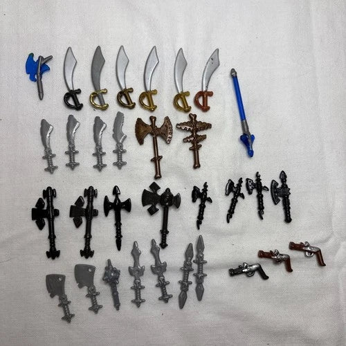 Mega Bloks Dragons Krystal Wars Huge Lot Weapons Shields Figures Accessories Vtg