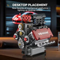 Simulation 478pcs V8 Engine Motorized Building Blocks Mechanical Model