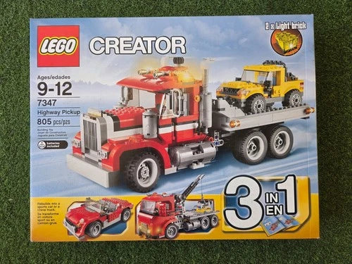 LEGO Creator 7347 Highway Pickup 3-in-1 Tow Truck Crane Building Set Sealed NIB