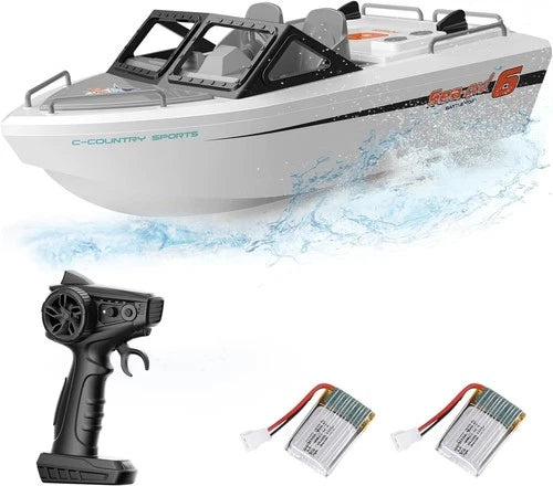 RC Boat for Kids & Adults, 2.4GHz Remote Control Karting Boat With 2 Batteries