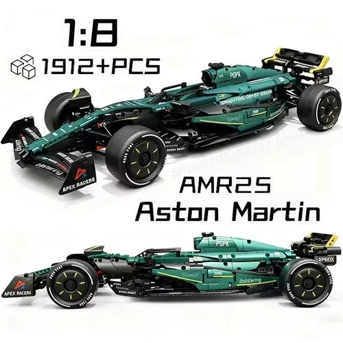 1912PCS Aston Martin Sports Car Building Blocks, Technical MOC DIY Model Set