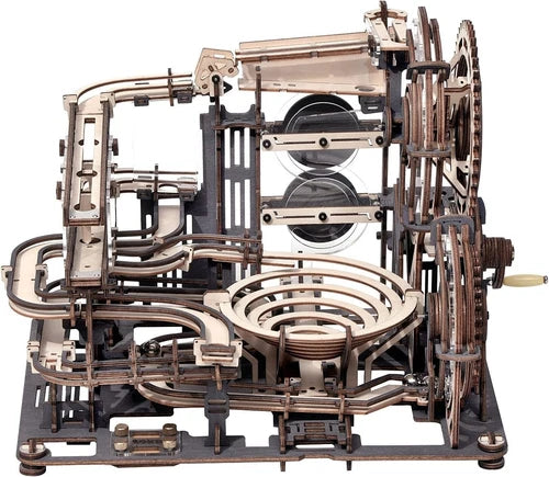 ROKR Marble Night City Mechanical 3D Wooden Puzzle Marble Run Model Building Kit
