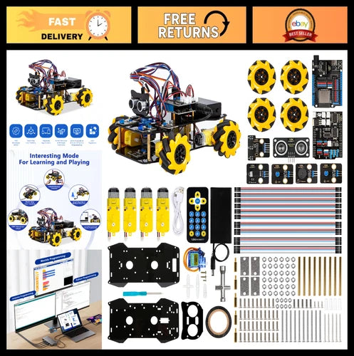 Smart Robot Car Kit for Arduino - STEM Robotics Project for Kids & Adults, Codin