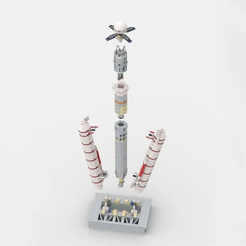 1:110 Scale Launch Vehicle Model with Landers Toys Set 909 Pieces Building