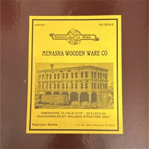 Magnuson Models Menasha Wooden Ware Co HO 1:87 Unassembled Kit Decals