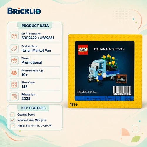 LEGO Ideas 5009422 6589681 Italian Market Van GWP New Sealed Retired 142 pcs