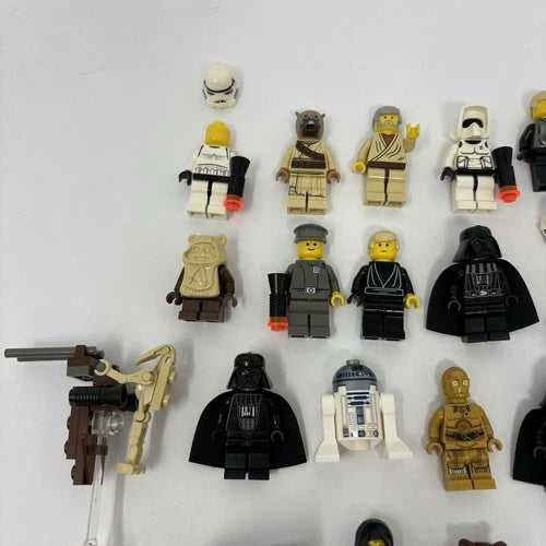 Lego Lot 22 Star Wars Minifigures Vintage Vader Ewok 7139 Palpatine Jinn Jar Jar
