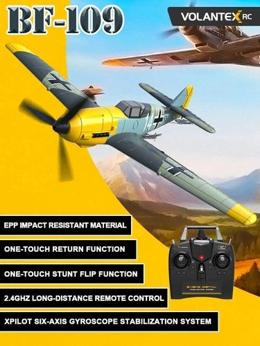 BF-109 Fighter 2.4G 4CH RC Airplane Wingspan 6-Axis Aerobatic RTF Glider Flying