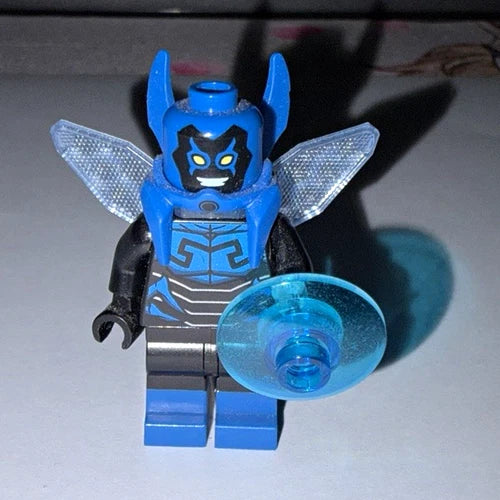 MEOW Blue Beetle Minifigure w/ Translucent Wings & Shield DC Super Heroes