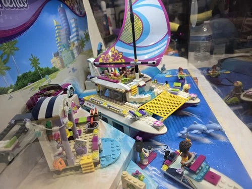 Lego Display Working Lights Lego Friends 41316 41317 41315 Speedboat Catamaran