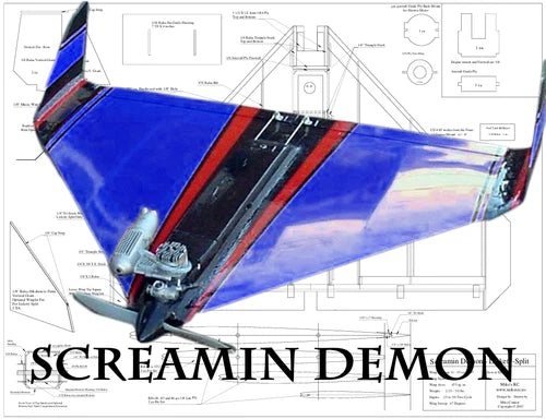 Screamin Demon Sport Model 29" WS RC Airplane Laser Cut Balsa Short Kit