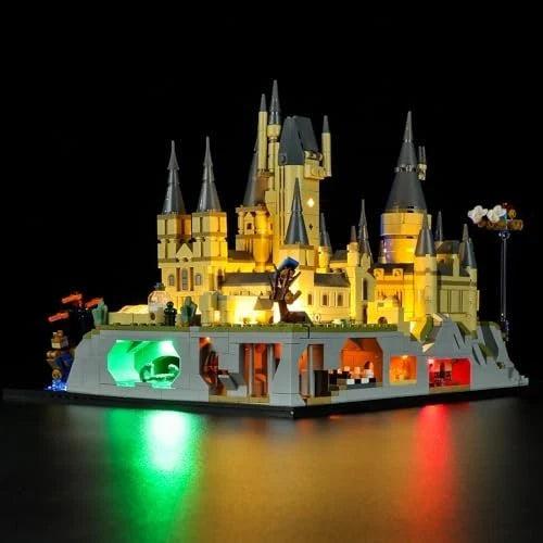 MEOW Hogwarts Castle Light Kit - Illuminated Building Set, Easy Install, Fun Gif