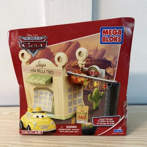 Mega Bloks Disney Pixar CARS 7788 LUIGI'S GARAGE Casa Della Tires Set NEW In Box
