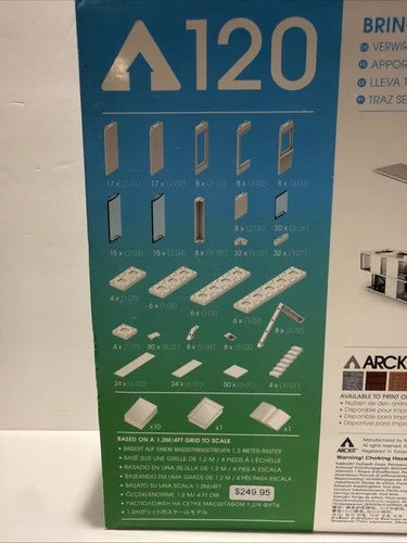 Arckit A120 Architectural Model Building Kit A10002 400+ Pieces Open Box Sealed