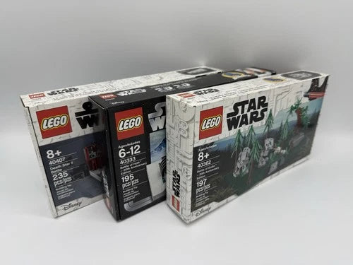Set of 3 LEGO STAR WARS Micro-Scale Promo GWP Sets (40407, 40333, 40362) NEW!