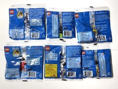 MEOW 30220 30222 30224 30225 30228 30152 Polybag Lot City New Sealed Minifigures