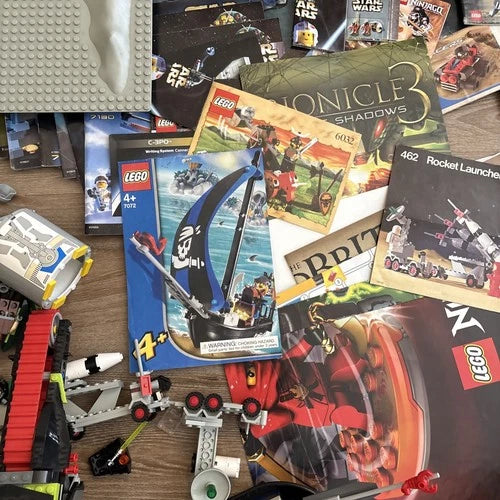 LEGO Mixed Bulk Lot 20 Lbs Parts Pieces with Manuals Baseplates Magazines Etc