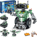 Robot Car Building Kit with Remote Control for Boys Ages 8-14, STEM Coding Robot