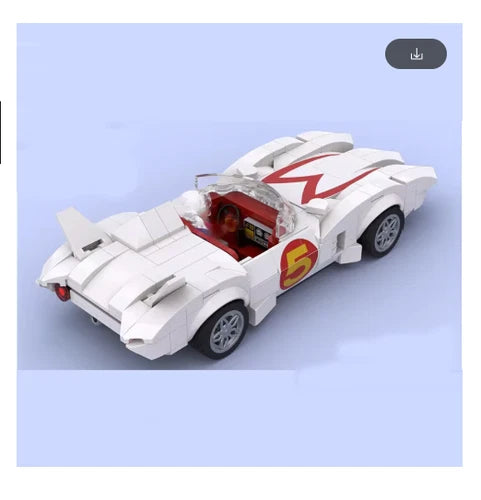 320PCS MOC Mach 5 Racing Car Building Blocks DIY Educational Toy Gift