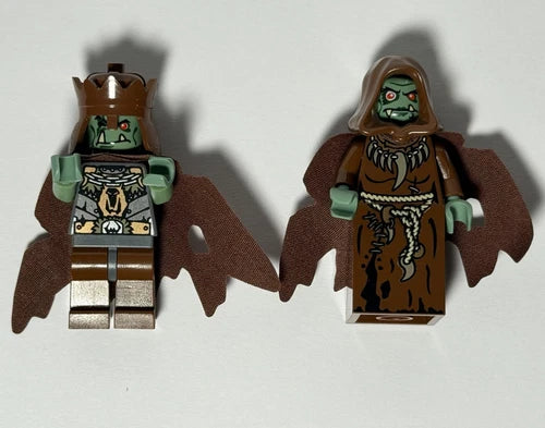 LEGO Troll King & Troll Queen (cas420 & cas421) Vintage Minifigures 🧌 2009