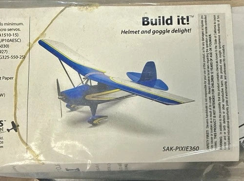 Stevens AeroModel Pixie 360 Pober Pixie 1:10 RC Airplane Balsa Model Reg $179