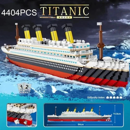 2401PCS Titanic Cruise Boat Ship Model Bricks Building Blocks MOC