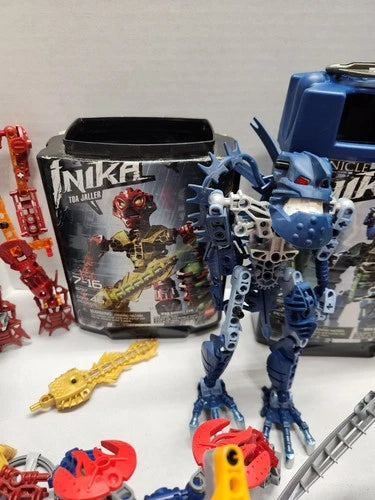 LEGO Bionicle Large Parts Lot Toa Inika Figures Canisters Piece Mixed Incomplete