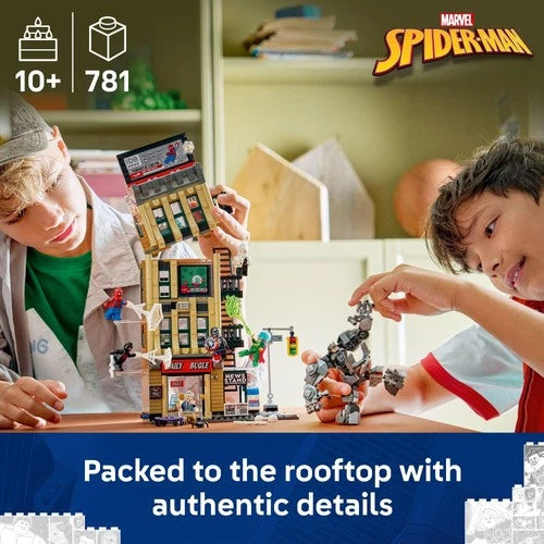 LEGO Marvel Spider-Man vs. Mysterio: The Daily Bugle Building Toy - Pretend P...