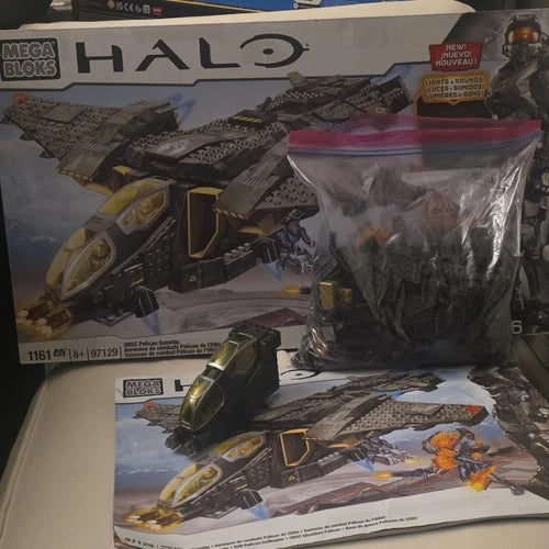 Mega Bloks Halo UNSC Pelican Gunship Building Set 97129 1161 pcs Age 8+