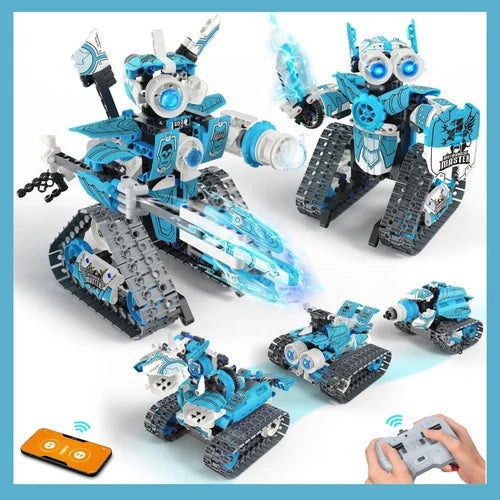 Opmind 5-in-1 STEM RC Robot Building Kit 408PCS Remote Control Ages 8-13