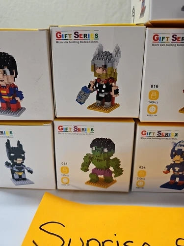 LNO & HSANHE Super Hero Micro Mini Building Nano Blocks Marvel DC - 11 Set LOT