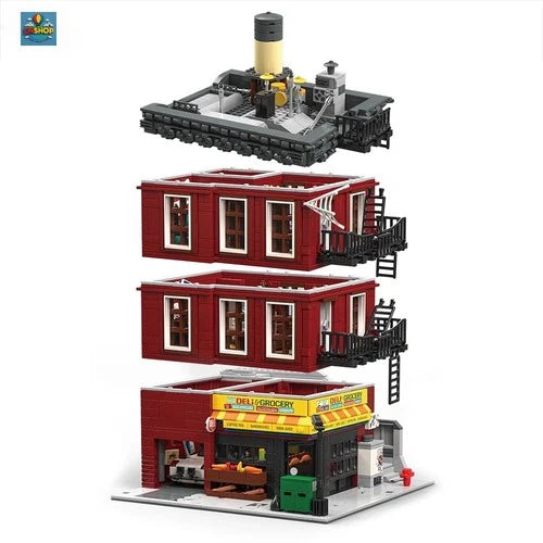 Spider-Man City Apartment Deli Building Blocks 3559PCS Marvel Super Hero Set Box