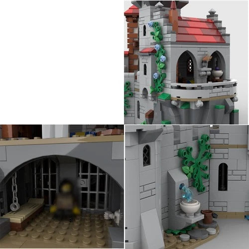 MOC-150482 Odd Castle by the Sea, Castle Keep Modular Building 1527 Pieces MOC
