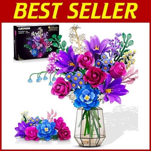 Vibrant Flower Botanical Collection Building Set