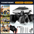 Amphibious Remote Control Car 1:18, 4WD Off-Road Pickup, Waterproof 360° Monster