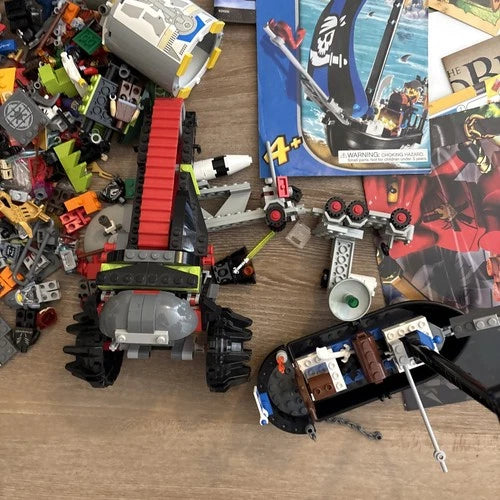 LEGO Mixed Bulk Lot 20 Lbs Parts Pieces with Manuals Baseplates Magazines Etc