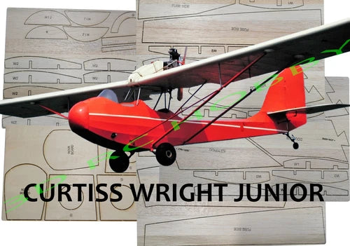 Curtiss Wright Junior 44" RC Airplane Kit Balsa & Ply Airplane Short Kit
