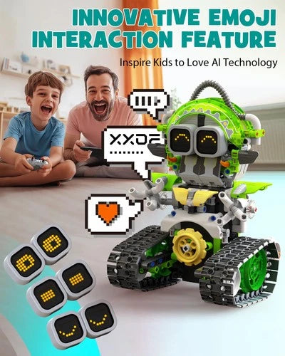 Opmind 5-in-1 STEM RC Robot Building Kit 478Pcs, Boys Age 6-12