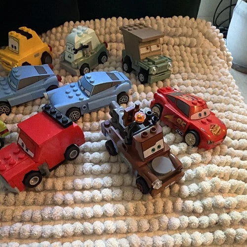 MEOW Cars Bulk Lot Vehicles Printed Lightning McQueen Mater Multicolor