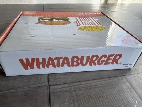 FOCO BRXLZ Whataburger Burger & Fries Blocks Set 949pc 12+ BGRLL3008