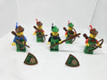 Vintage LEGO Castle Forestmen Minifigure Lot (1980s)– 5 Figures, Shield & Acces